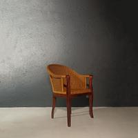 Elegante sedia stile coloniale olandese - Rattan