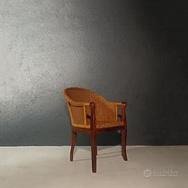 Elegante sedia stile coloniale olandese - Rattan