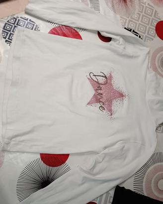 maglia bianca con collo alto tg 7-8
