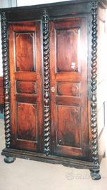 ARMADIO PIEMONTESE DEL 600 IN NOCE MASSELLO.