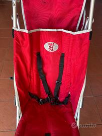 Passeggino leggero Prénatal rosso a ombrello