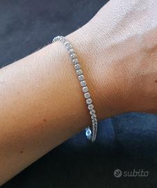 Bracciale tennis in oro 18kt con zirconi - Nuovo