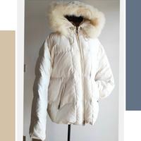 Giacca con vera piuma con cappuccio hi look