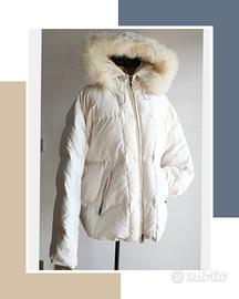 Giacca con vera piuma con cappuccio hi look