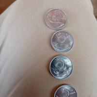 monete : 5 lire 1978,20cent.anni 40