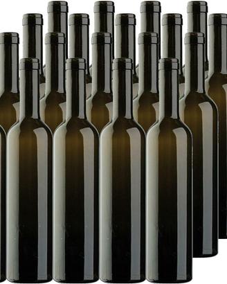 20 Bottiglie di vetro per vino e 100 Tappi Sughero