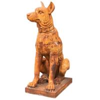 Statua in Ghisa Rappresentante Cane Seduto - Arte