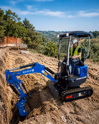 Mini escavatore MOTORE KUBOTA RIPPA 10 QLI