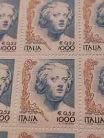 Francobolli "La donna nell'arte" frammento da 9 
