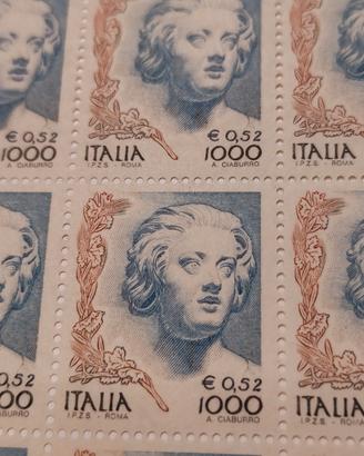 Francobolli "La donna nell'arte" frammento da 9 