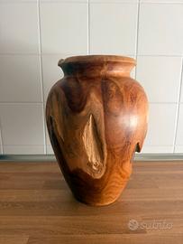 Vaso in legno teak naturale