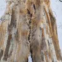 Gilet pellicciotto pelliccia smanicato in raccoon