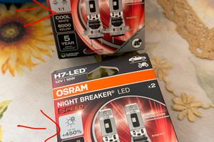 4 luci OSRAM NIGHT BREAKER LED SPEED  H7 +450%