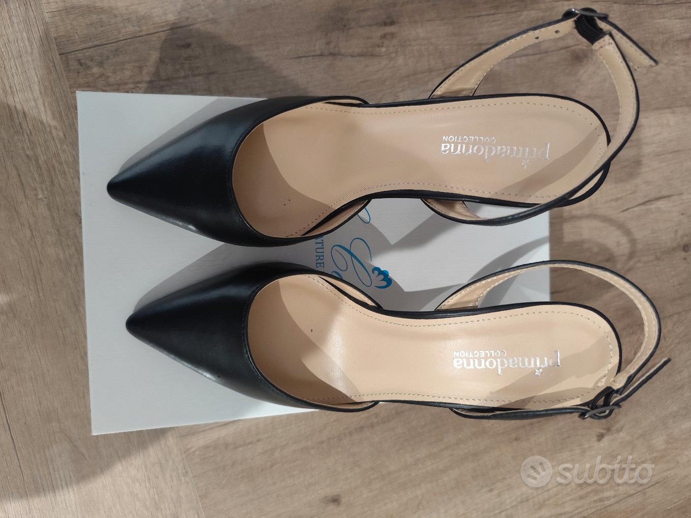 SCARPE DECOLLETE PELLE NERA 38 PRIMADONNA NUOVA Abbigliamento e Accessori In vendita a Bari