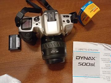 Set: Minolta Dynax 500 Si Macchina Fotografica Zoo