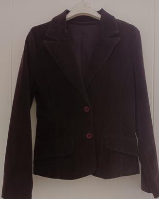 Giacca donna color vinaccia in velluto 