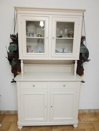 Sala in stile country bianca