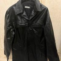 Giacca Lunga Uomo Helen Hubert Vera Pelle Nera