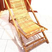 Sedia sdraio da arredamento in bamboo