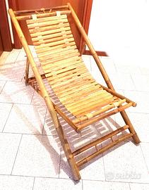 Sedia sdraio da arredamento in bamboo