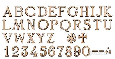 Lettere e numeri  singoli in bronzo cimitero