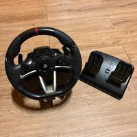 Volante hori per PS4 o PC  + pedaliera e gioco