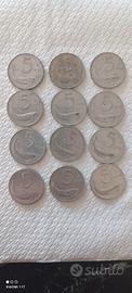 Monete lotto di 5 lire