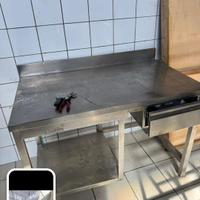 Termo camino, banco da lavoro inox