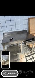 Termo camino, banco da lavoro inox