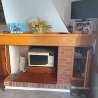 rifinitura per camino in legno massello 