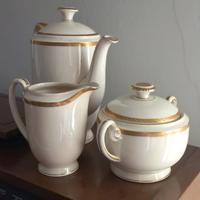 Servizio piatti in porcellana bordo oro Heinrich