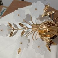 Applique da parete ottone e vetro