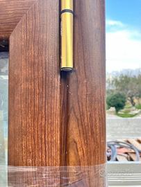 Infissi alluminio color Noce scuro-Ciliegio chiaro