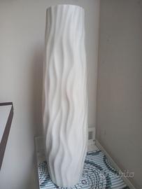 Vaso alto bianco plastica