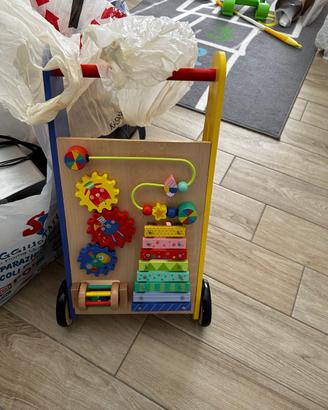 Eurekakids carrello primi passi in legno