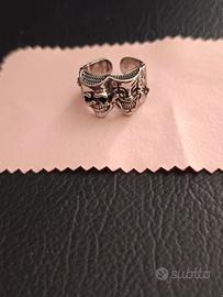 Anello con Teschio e Pagliaccio 