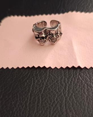 Anello con Teschio e Pagliaccio 