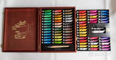 valigetta in legno Caran d'Ache Gouache EF 78pz