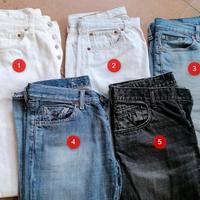 5 Pantaloni jeans uomo Armani, Levi's, Energie