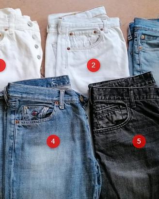 5 Pantaloni jeans uomo Armani, Levi's, Energie
