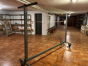 Stenditoio grande con ruote zincato