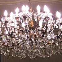 lampadario gocce cristallo 24 bracci