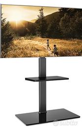 SUPPORTO TV IN VETRO TEMPERATO NERO