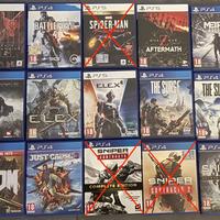 Giochi PS4 PS5 condizioni vetrina. anche scambi