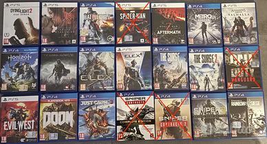 Giochi PS4 PS5 condizioni vetrina. anche scambi