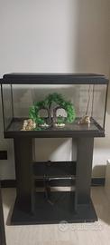 Acquario 60 litri + tavolino e accessori