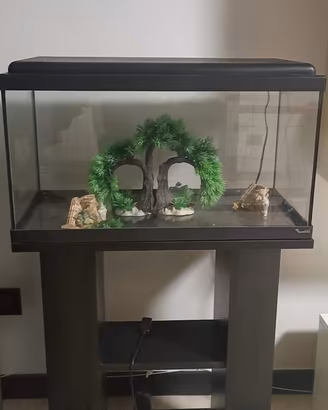 Acquario 60 litri + tavolino e accessori