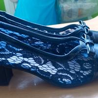 scarpe donna ricamo blu numero 37