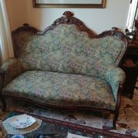 Salotto stile Luigi Filippo - Divano e 2 Poltrone