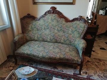 Salotto stile Luigi Filippo - Divano e 2 Poltrone